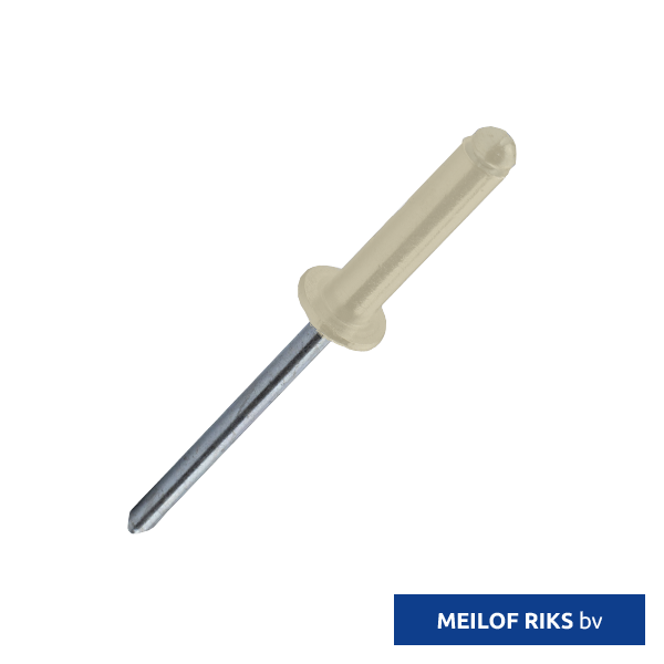 Popnagel 3.2x8 mm AL/AL Crème RAL-9001 (doos 1000 stuks)