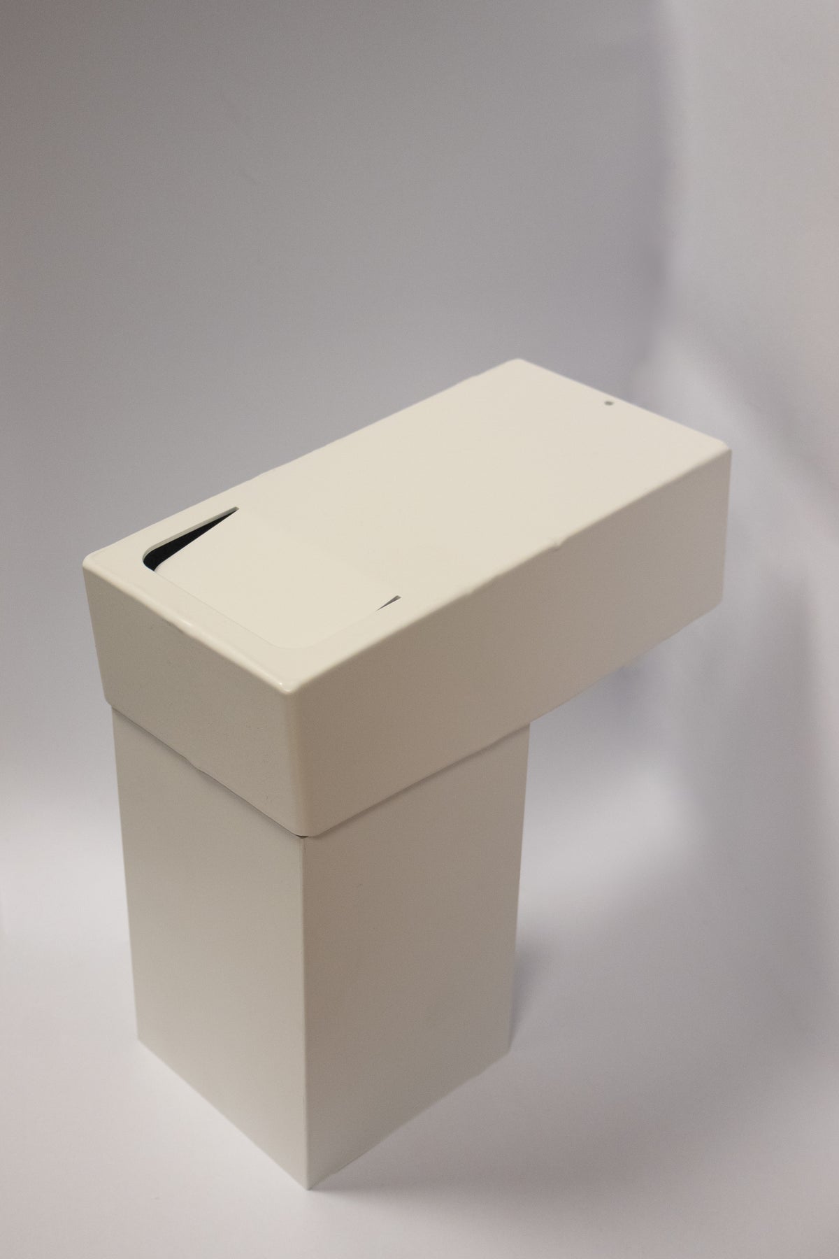 Alu Stadsuitloop Vierkant 100 mm 60x100 mm Diameter 95 mm Wit RAL-9010