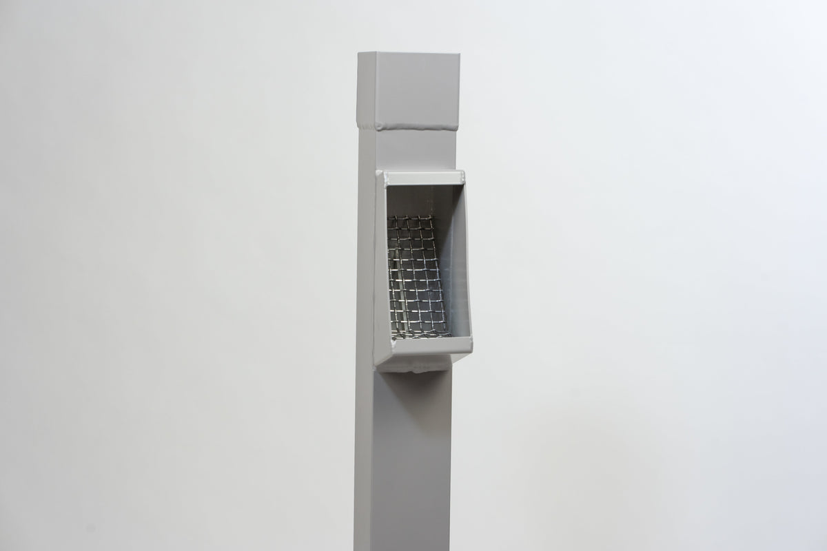 Aluminium HWA Bladafscheider Vierkant 80 mm Grijs RAL-7036