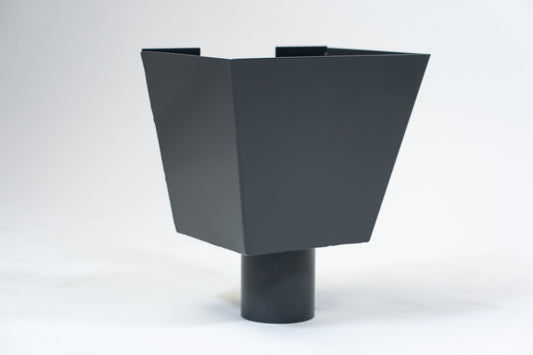 Aluminium Vergaarbak Vierkant 200x250 Ø100mm Antraciet RAL-7016