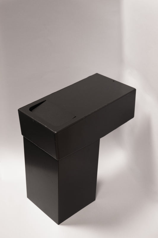 Alu Stadsuitloop Vierkant 100 mm 60x100 mm Diameter 95 mm Antraciet RAL-7016