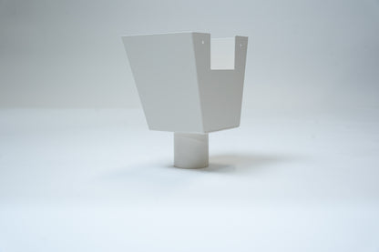 Aluminium Vergaarbak Vierkant 200x250 Ø100mm Crème RAL-9001