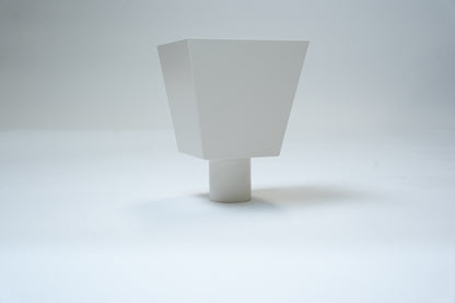 Aluminium Vergaarbak Vierkant 200x250 Ø100mm Crème RAL-9001