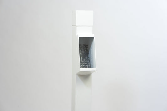 Aluminium HWA Bladafscheider Vierkant 80 mm Wit RAL-9010