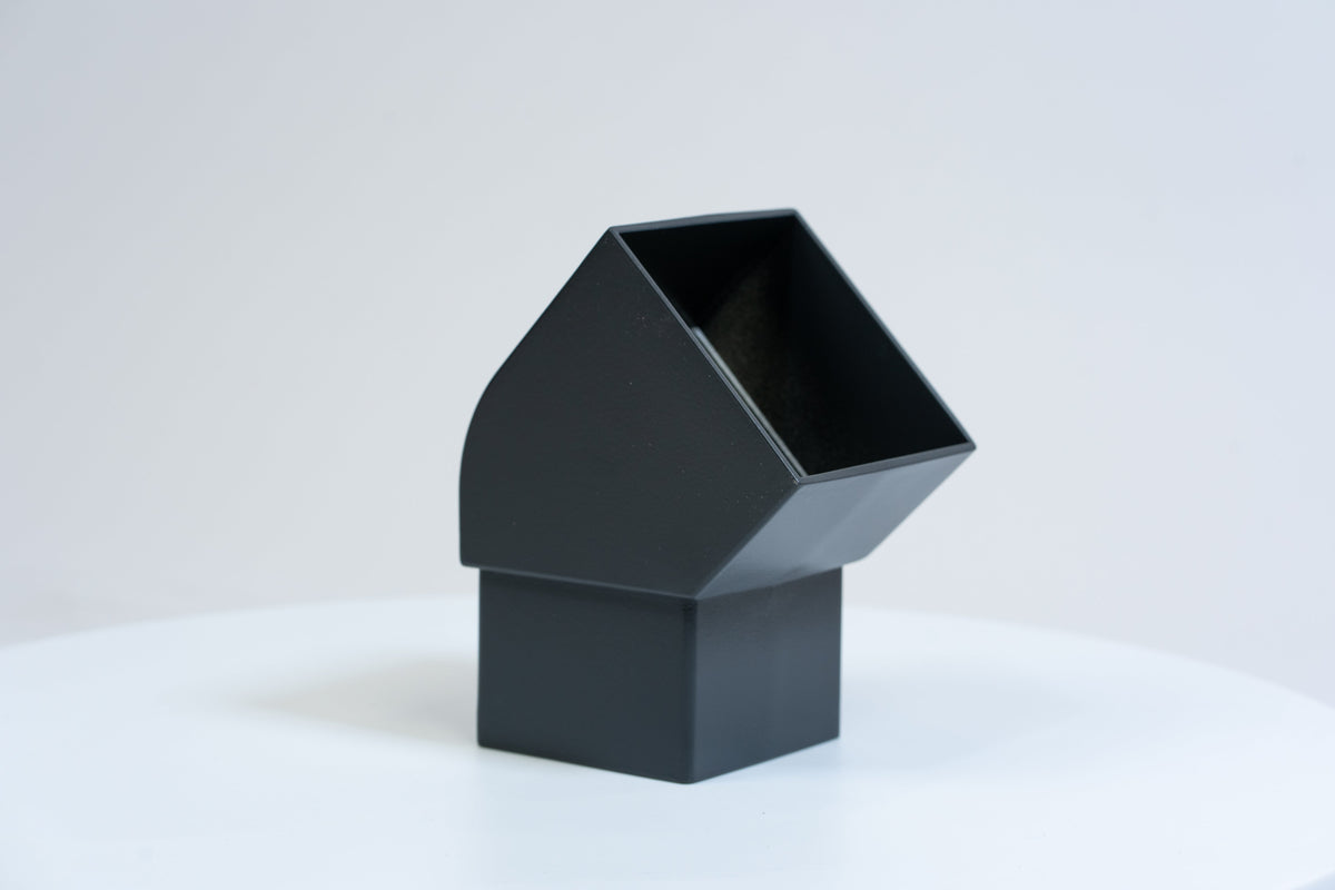 Aluminium HWA Bocht 45° Vierkant 80 mm Antraciet RAL-7016