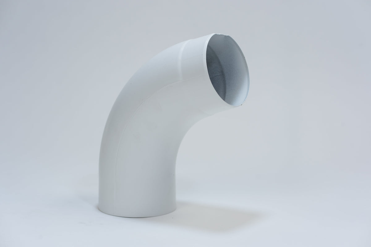 Aluminium HWA Bocht 72° Rond Ø100 mm Wit RAL-9010
