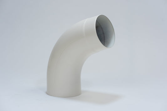Aluminium HWA Bocht 72° Rond Ø100 mm Crème RAL-9001