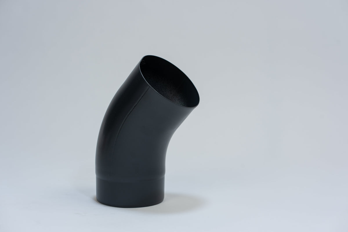 Aluminium HWA Bocht 40° Rond Ø100 mm Antraciet RAL-7016