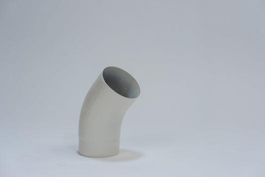 Aluminium HWA Bocht 40° Rond Ø80 mm Crème RAL-9001