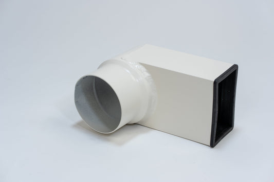 Aluminium HWA Stadsuitloop 60x100 mm Rond Ø100 mm Crème RAL-9001