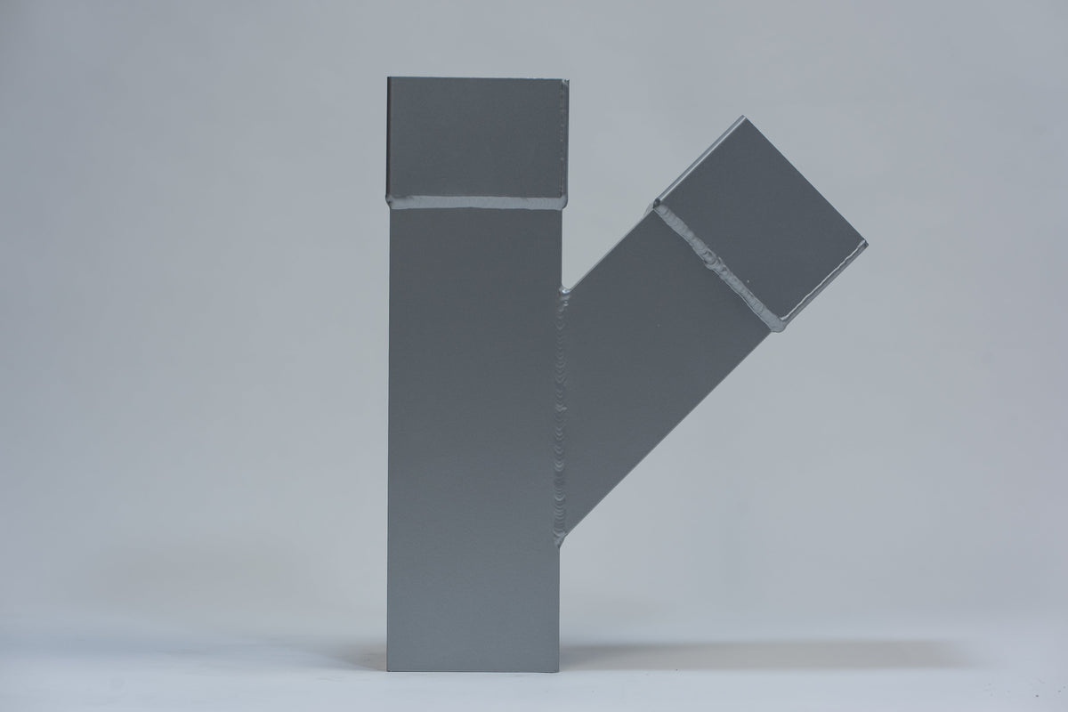 Aluminium HWA T-stuk 45° vierkant 100 - Kleur n.t.b.