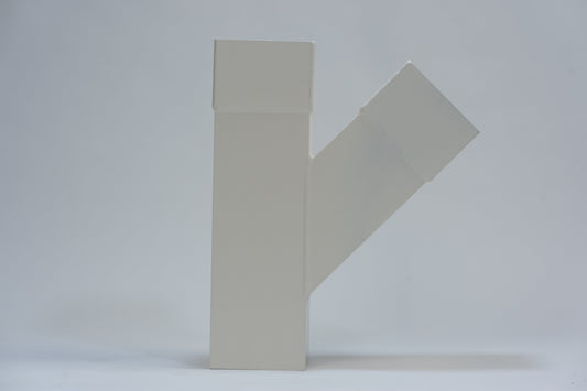 Aluminium HWA T-stuk 45° vierkant 80 mm Crème RAL-9001