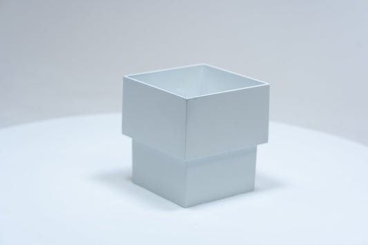 Aluminium HWA Mof Vierkant 80 mm Wit RAL-9010