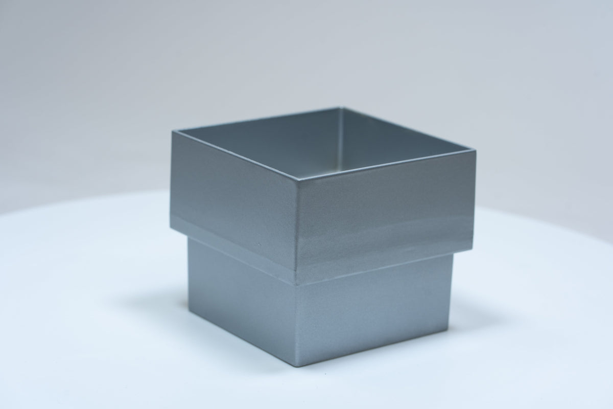 Aluminium HWA Mof Vierkant 100 mm Zilver RAL-9006