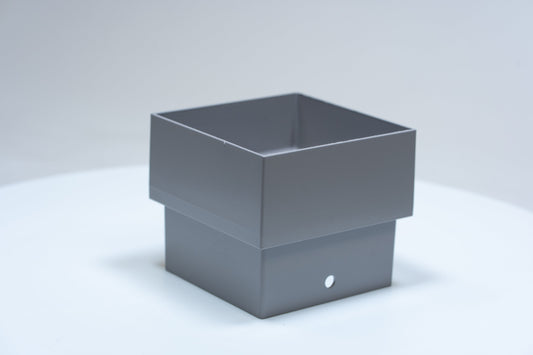Aluminium HWA Mof Vierkant 100 mm Grijs RAL-7036
