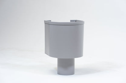 Aluminium Vergaarbak Rond 150x150 Ø100mm Grijs RAL-7036