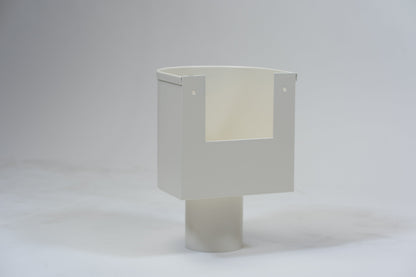 Aluminium Vergaarbak Rond 150x150 Ø100mm Crème RAL-9001