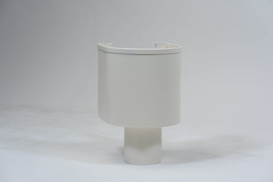 Aluminium Vergaarbak Rond 150x150 Ø100mm Crème RAL-9001