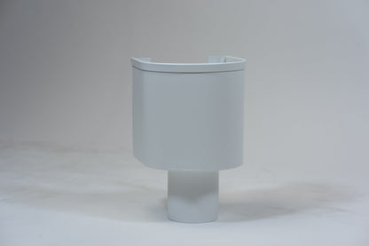 Aluminium Vergaarbak Rond 150x150 Ø100mm Wit RAL-9010
