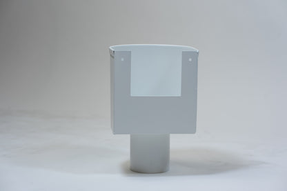 Aluminium Vergaarbak Rond 150x150 Ø100mm Wit RAL-9010