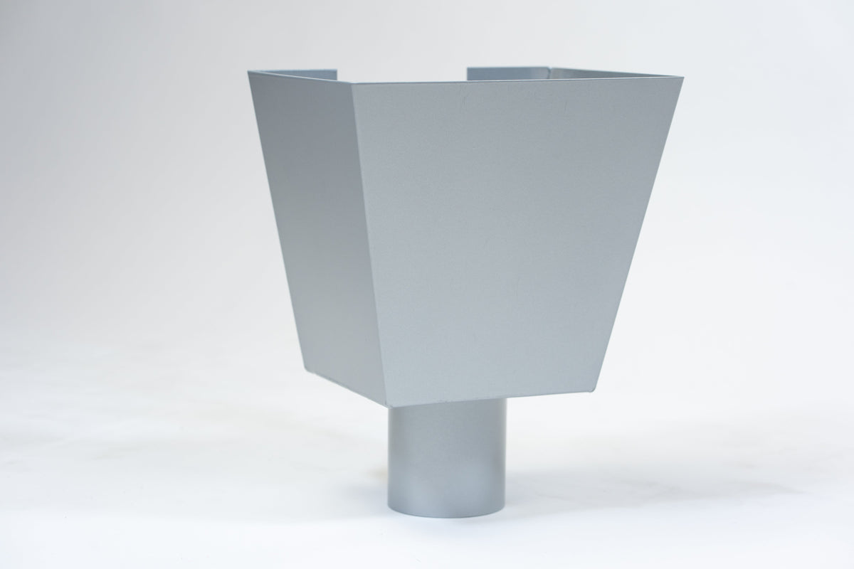 Aluminium Vergaarbak Vierkant 200x250 Ø80mm - Kleur n.t.b.