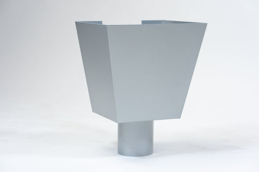 Aluminium Vergaarbak Vierkant 200x250 Ø80mm - Kleur n.t.b.
