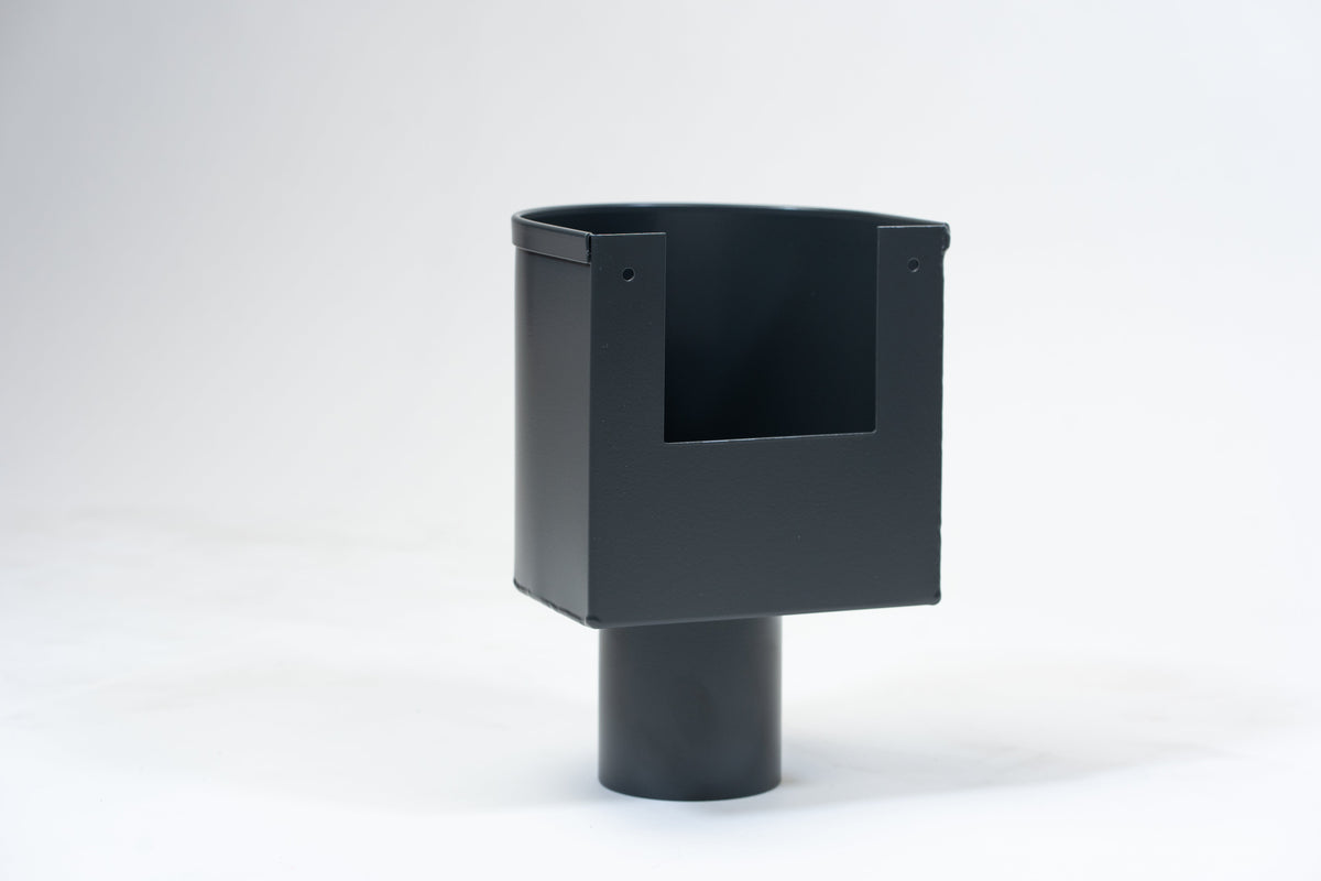 Aluminium Vergaarbak Rond 150x150 Ø100mm Antraciet RAL-7016